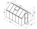 Växthus Mythos 5,7 m² Mörkgrå Canopia by Palram